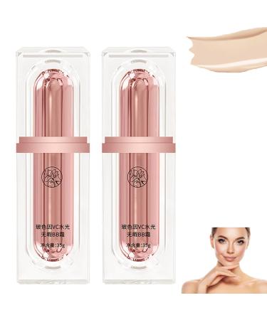 VC Flawless BB Cream, VC Water Light Flawless BB Cream, Multi-effect Peptide Moisturizing Liquid Foundation, Hyaluronic Acid BB Cream, Skincare BB Cream (#01+#02)