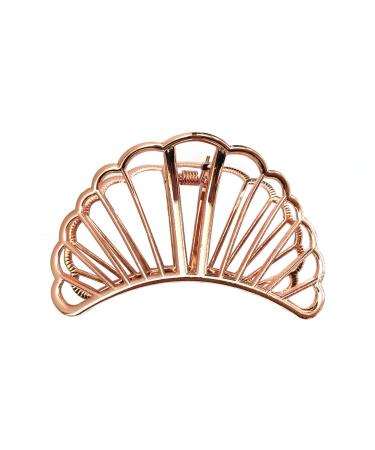 TANG SONG 4PCS Fan-shaped Metal Hair Claw Clips Set - Hair Catch Barrette Jaw Clamp for Women - Half Bun Hairpins - Silver Gold Rose Gold Black - Buy Online on GoSupps.com