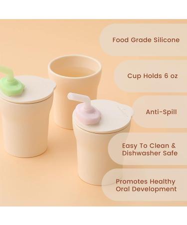 Miniware 1-2-3 Sip! Training Cup for Baby Toddler Self Feeding & Development Tiny Cup Perfect for Baby Led Weaning Non Drip Lid Dishwasher Safe (2 Pack Aqua + Key Lime) Aqua + Key Lime 2 Pack - Buy Online on GoSupps.com