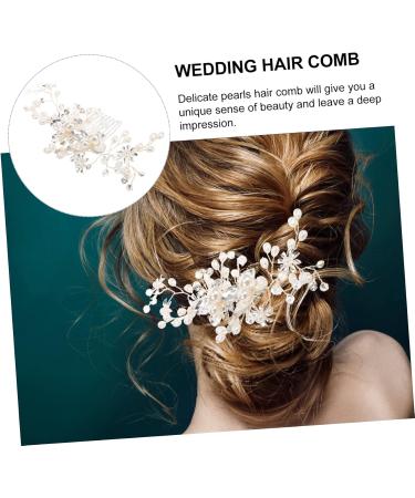 Ipetboom Bridal Comb Girls Accessories Flower Girl Hair Accessory Accesorios Para Comb Headband Bridal Hair Comb Bridal Headdress Wedding Headpiece Tiara Bride Hair Accessories Alloy Pearl - Buy Online on GoSupps.com