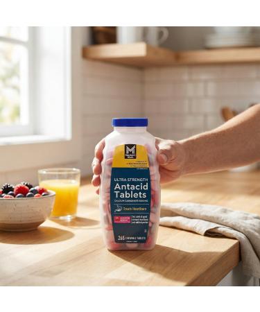 Antacid Ultra Strength 265 Tablets Chewable Antacid Tablets 1000mg Gluten-Free Berry Flavor Anti Acid Tablets for Occasional Indigestion Heartburn Relief - Buy Online on GoSupps.com