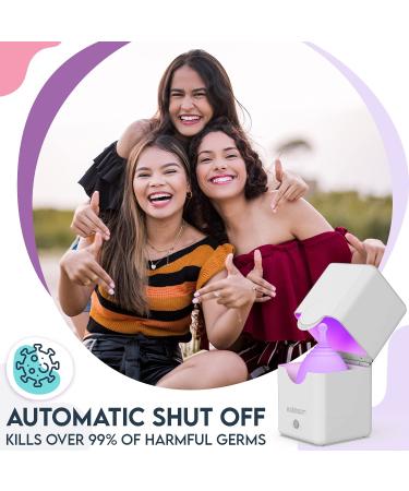 Ecoblossom Menstrual Cup Sterilizer - 2-Minute Automatic UV Cleaner for Small & Large Period Cups - Buy Online on GoSupps.com
