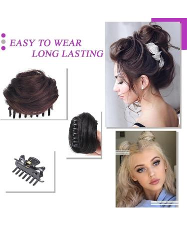 Messy Bun Hair Piece for Women Space Buns Hair Pieces Mini Claw Clip in Hair Bun Messy Cat Ears Hair Bun Extension Synthetic Donut Wig Accessory Updo Hairpieces for Women Girls Fake Hair Accessorie 30 - Buy Online on GoSupps.com