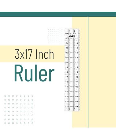 Mr. Pen- Sewing Ruler  3 x17 Inch  Acrylic Ruler  Quilting Ruler  Cutting Ruler  Acrylic Ruler for Cutting Fabric  Rulers for Quilting and Sewing  Non Slip Quilt Rulers  Sewing Supplies - Buy Online on GoSupps.com