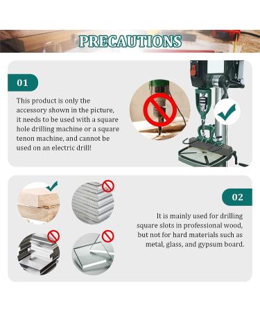 YUCHENGTECH Bench Drill Locator Set - Woodworking Mortiser Square Hole Chisel Drilling Machine with 4 Bits Steel - Buy Online on GoSupps.com
