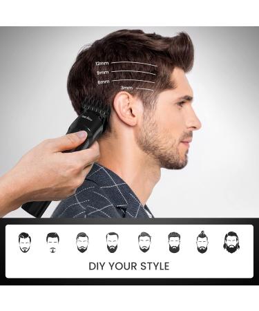 Sejoy Body Hair Trimmer Clipper for Men Cordless Barber Clippers Electric Hair Trimmer Beard Trimmer with Travel Lock Waterproof 90 Min Battery Life USB Rechargeable Black Hair Clippers - Buy Online on GoSupps.com
