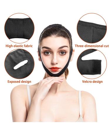 Women's Post-Surgical Chin Strap Bandage - Neck & Chin Compression Garment Wrap for Face Slimming & Jowl Tightening - Black (Size L) - Buy Online on GoSupps.com