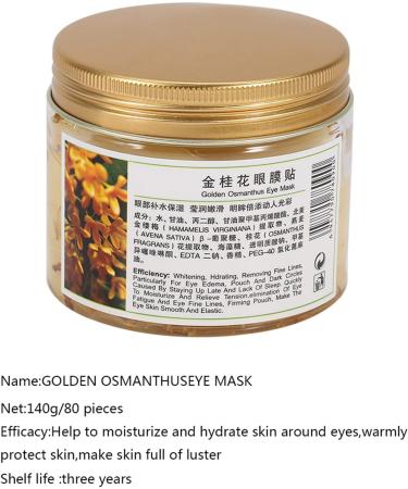 Pongnas 80 Pi ces Masque pour les Yeux L'osmanthus dor Patch pour les Paupi res Anti-rides Hydratant et Nourrissant avec des Extraits Naturels pour les Cernes et le Soulagement - Buy Online on GoSupps.com