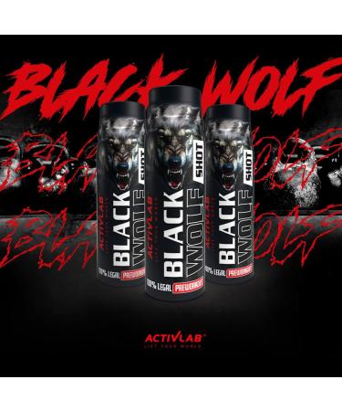 Activlab Black Wolf Pre-Workout Shot 80ml | Beta-Alanine Caffeine & Vitamins | Boost Strength & Endurance | Box of 12 | International Shipping - Buy Online on GoSupps.com