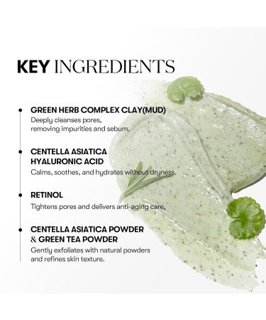 VT COSMETICS CICA Mask Cleanser 2-in-1 Facial Wash Non-Drying Clay Mask Gentle Pore Care Exfoliating Hydrating Centella Asiatica for Acne-Prone & Sensitive Skin Korean Skincare (4.05 fl. oz) - Buy Online on GoSupps.com