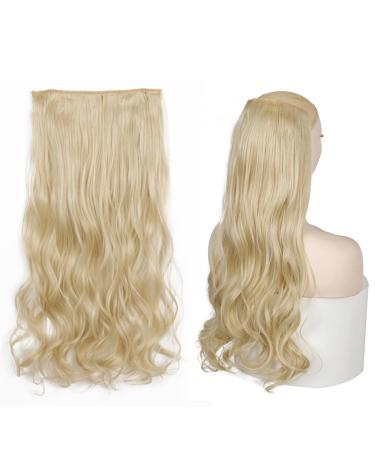 Hair Extensions 5 Clips Long Water Wave Hair Extensions Clips in High Temperature Fiber Clip in Hair Extensions Soft Synthetic Hairpieces for Women Hair Pieces(Sg88-22-613)