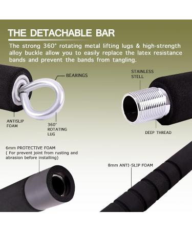 KRIXAM Pilates Bar Kit with 150lbs Resistance Bands - Portable Home Gym Equipment - Buy Online on GoSupps.com