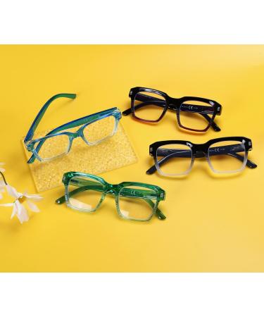 Eyekepper 4-Pack Blue Light Blocking Reading Glasses for Women - Large Frame +3.0 Diopters - Computer Glasses - Buy Online on GoSupps.com