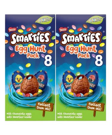 Easter Egg Bundle With Smarties Milk Chocolate Easter Egg Hunt Carton 140g (2 Pack)