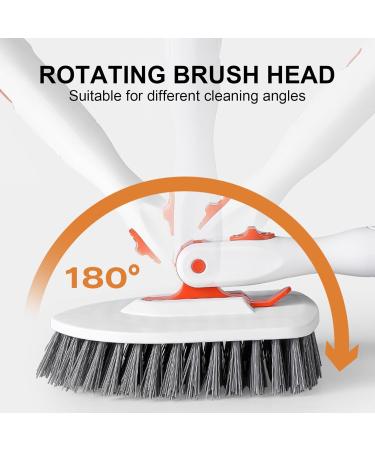 Triangular Bathroom Scrubbers Multifunctional Brush Tile Scrubbers Tub Scrubbers Long Cleanings Brush For Floor Wall Bathtub - Buy Online on GoSupps.com