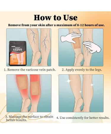 Varicose Veins Treatment for Legs 12PCS Varicose Veins Patch Spider Veins Removal for Legs Treatment Patch Relief Leg Pain Strengthen Capillary Health & Improve Blood Circulation - Buy Online on GoSupps.com