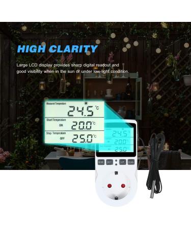 Vislone Digital Reptiles Thermostat Regulator - Timer & Probe for Terrarium & Aquarium Temperature Control | Ideal for Greenhouse Seed Germination - Buy Online on GoSupps.com