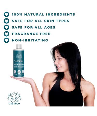 CulmBoo Hypochlorous Acid Spray for Face & Skin - HOCl Acne Prone Skin Eczema Natural Tattoo Aftercare Piercing Aftercare Spray Eye Lash Cleanser Face Mist Toner Wound Care Cleanser 16 Fl Oz - Buy Online on GoSupps.com