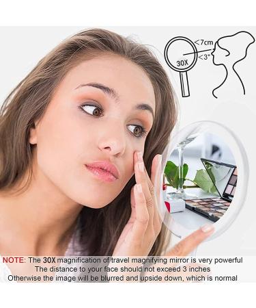 Buy B Beauty Planet Double-Sided Round Vanity Mirror - 1x/30x Magnification Handheld & Stand - Perfect for Women's Daily Makeup - Transparent 6in - Buy Online on GoSupps.com