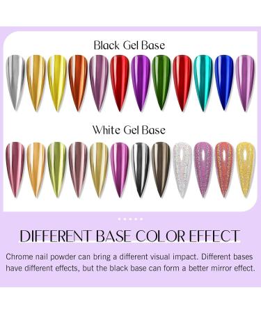 Saviland Chrome Nail Powder Set - 24 Colors Metallic Holographic Glitter for Nail Art & DIY Manicure - Buy Online on GoSupps.com