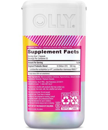 OLLY Happy Hoo-Ha Capsules - Probiotic for Women - 10 Billion CFU - 25 Count - Gluten Free - Buy Online on GoSupps.com