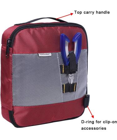 Kylebooker Soft Plastic Bait Storage Binder - Red Tackle Organizer for Saltwater Fishing Lures - Buy Online on GoSupps.com