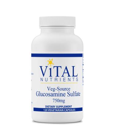 Vital Nutrients - Glucosamine Sulfate (Vegetable Source) - Support for Healthy Joint Function and Cartilage Strength - 120 Vegetarian Capsules per Bottle - 750 mg