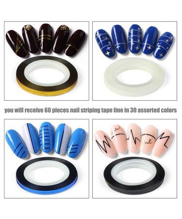 Luxtrip 60 Colors Nail Striping Tape Line & Dispenser Set - Buy Online on GoSupps.com