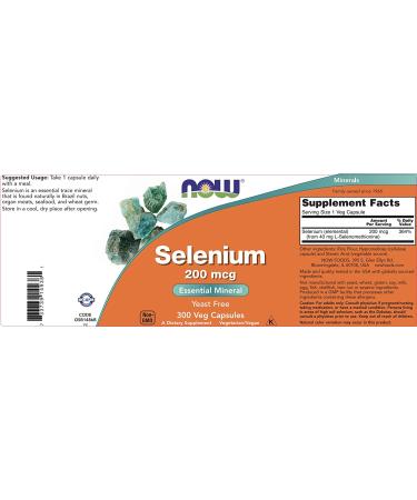 Selenium 200mcg 300 Veg Capsules (Pack of 2) | Non-GMO, Vegan, Kosher | Yeast-Free Formula - Buy Online on GoSupps.com
