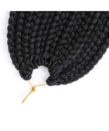 6 Packs Bohemian Box Braids Crochet Hair Curly Ends 10 Inch - Black Women (1B) - Buy Online on GoSupps.com
