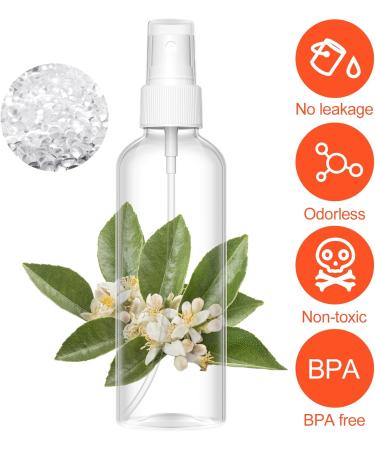 UooTach 8 x 100ml Portable Spray Bottles - Atomizer with Labels & 2 Horses for Perfume Oils Disinfection - Travel-Friendly Refilling Solution - Buy Online on GoSupps.com