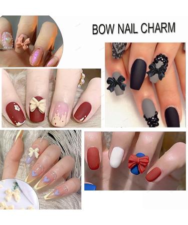 3D Bow Nail Charms | Rhinestone Bow-Knot Nail Art Studs | DIY Nail Design Accessories - Buy Online on GoSupps.com