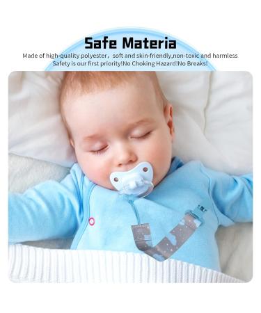 4-Piece Baby Pacifier Chain Set | Silicone Strap & Adapter with Clip | Universal Pacifier Holder for Safe and Secure Use - Buy Online on GoSupps.com