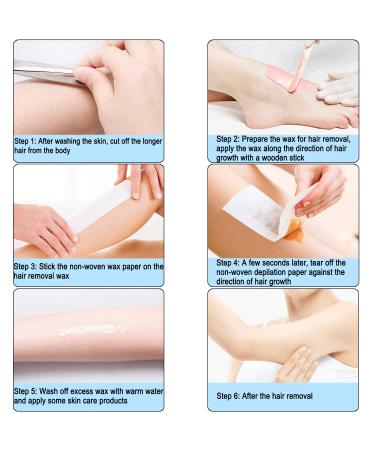BQTQ 600 Pcs Non-Woven Wax Strips for Body & Facial Hair Removal - Women & Men - White - Buy Online on GoSupps.com
