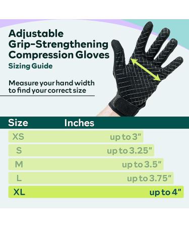 MetaFlex Arthritis Pain Relief Gloves - Therapeutic Compression & Grip Strengthener - Adjustable Resistance Bands for Swelling Relief - X-Large Size (1 Pair) - Ships Internationally - Buy Online on GoSupps.com