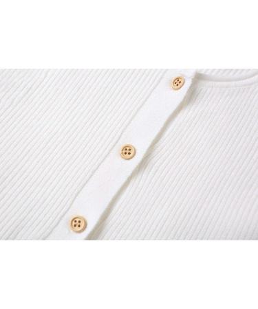 Smiling Pinker Toddler Girls Knit Cardigan - Soft & Warm Sweater with Pockets | 2-3 Years (White) - Buy Online on GoSupps.com