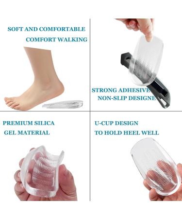 2 Pair Gel Heel Protectors for Plantar Fasciitis | Comfort Heel Cups & Pain Relief for Men & Women - Small Size - Buy Online on GoSupps.com