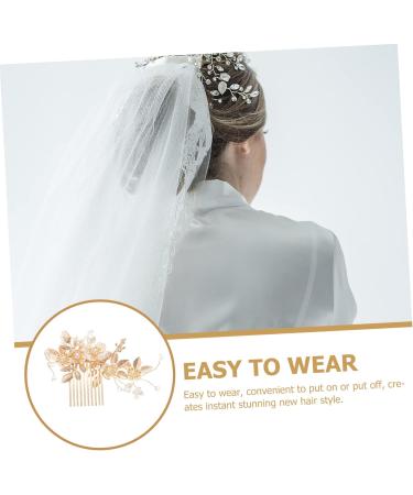 DOITOOL 1 Set Wedding Hair Comb Crystal Hair Comb Wedding Headdress Diamond Headpiece Bridal Headdress Vintage Bridal Hair Accessories for Prom Pearl Abs Rhinestones Bride Mosaic - Buy Online on GoSupps.com