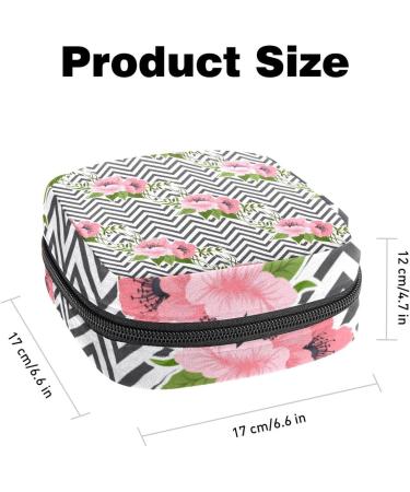 GIAPB Period Bag - Flower & Black Stripes Sanitary Napkin Storage Pouch - Buy Online on GoSupps.com
