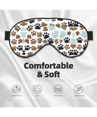 Dog Bones Paw Prints Print Unisex Sleeping Eye Mask Soft Comfortable Light-Blocking Eye Mask - Buy Online on GoSupps.com
