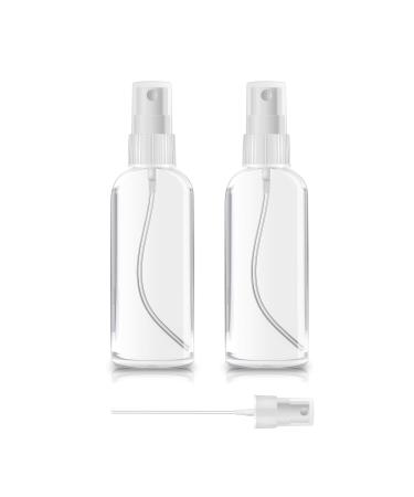 ZEROFIRE 2 Pack/4 Pack Spray Bottles 1oz/2oz Clear Plastic Empty Refillable Mini Spritzer for Travel, Cleaning, Gardening, Skin Care Atomizer for Essential Oils, Perfume 1 Ounce 2 Pack