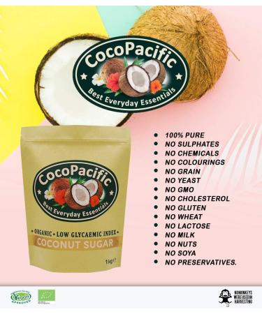 CocoPacific Organic Coconut Sugar 1 KG - Buy Online on GoSupps.com