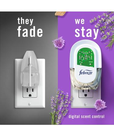 Febreze Odor-Fighting Fade Defy PLUG Air Freshener Refills - Downy April Fresh & Mediterranean Lavender 4 Pack (0.87 fl. oz. Each) - International Shipping Available - Buy Online on GoSupps.com