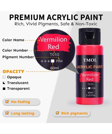 Acrylic Paint Set - 24 Colors (2 oz/Bottle) with 12 Art Brushes | Art Supplies for Painting on Canvas, Wood, Ceramic & Fabric | Rich Pigments for Beginners, Students & Artists - Buy Online on GoSupps.com