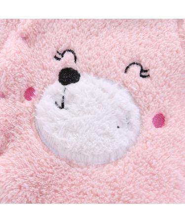 Newborn Cartoon Bear Snowsuit | Baby Winter Coat Footed Romper | Pink 3-6 Months - Buy Online on GoSupps.com