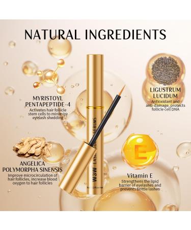 W3W Eyelash serum - Eyelash Growth Serum with Advanced Formula to Boost Longer, Thicker Fuller Looking Lashes Nourishing Lash Serum For Eyelash Growth Vegan & Cruelty-Free for Sensitive Eyes 4ml - Buy Online on GoSupps.com