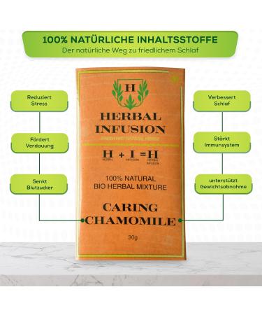 Caring Chamomile - 100% Natural Chamomile Leaf - As Used In Cafes - 30 g - Herbal Infusion - Buy Online on GoSupps.com