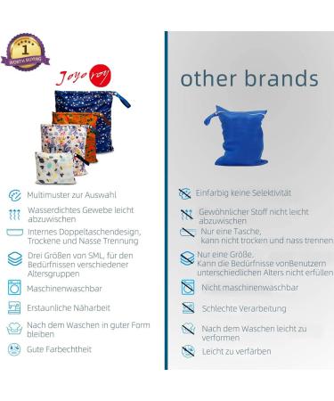 Buy Waterproof Wet Bags - 4 Pack Diaper & Laundry Bags for Kindergarten | Ideal for Daycare & Travel | Lemon Pumpkin Ocean Stars Designs - Buy Online on GoSupps.com