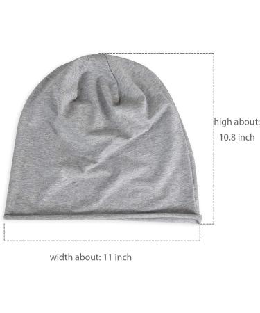 Welrog Women's Chemo Hat & Scarf - Soft Slouchy Turban Head Wrap for Cancer & Hair Loss King Size - Blue & Light Gray - Buy Online on GoSupps.com