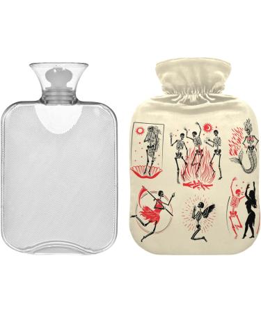 Naanle Skull Skeleton Collection - 2L Transparent Hot Water Bottle for Pain Relief | Hand & Foot Heating Bags | Heat & Cold Therapy Solutions - Buy Online on GoSupps.com